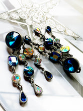 Load image into Gallery viewer, BUTLER &amp; WILSON 1980s BLUE CRYSTAL CHANDELIER EARRINGS
