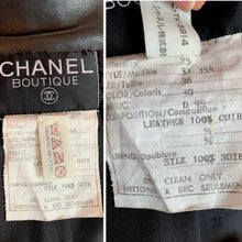 Load image into Gallery viewer, CHANEL ICONIC GOLD METALLIC LEATHER GROSGRAIN RIBBON RUNWAY JACKET COAT 1991
