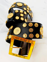 Load image into Gallery viewer, CHANEL INCREDIBLE 81 COIN GILT MEDALLION VINTAGE BELT 35 inch
