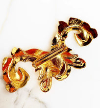 Load image into Gallery viewer, CHANEL MASSIVE GILT ACANTHUS LEAF SCROLL BROOCH COLLECTION 24 1991 HIGH POLISH
