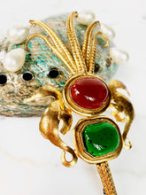 Load image into Gallery viewer, MAGNIFICENT RARE CHANEL HAUTE COUTURE 1990 GRIPOIX SEAHORSE 7&quot; BROOCH
