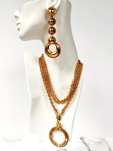 Load image into Gallery viewer, CHANEL VINTAGE XXL DOUBLE CHAIN LOUPE MAGNIFYING NECKLACE
