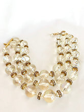 Load image into Gallery viewer, CHANEL VINTAGE HOLOGRAPHIC CRYSTAL RESIN BEAD RUNWAY NECKLACE CHOKER
