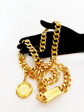Load image into Gallery viewer, CHANEL CLASSIC GOLDEN MEDALLION CHAIN BELT NECKLACE PRISTINE
