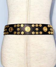 Load image into Gallery viewer, CHANEL INCREDIBLE 88 COIN GILT MEDALLION VINTAGE BELT 38.5 inch
