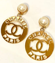 Load image into Gallery viewer, ICONIC CHANEL MASSIVE GRIPOIX GLASS PEARL CC EARRINGS
