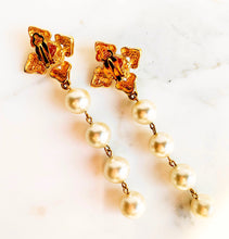 Load image into Gallery viewer, CHANEL GRIPOIX PEARL XXL LONG DANGLE EARRING
