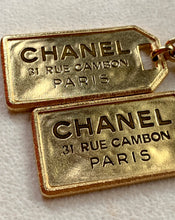 Load image into Gallery viewer, CHANEL MASSIVE 31 RUE CAMBON PEARL LUGGAGE TAG EARRINGS 2020
