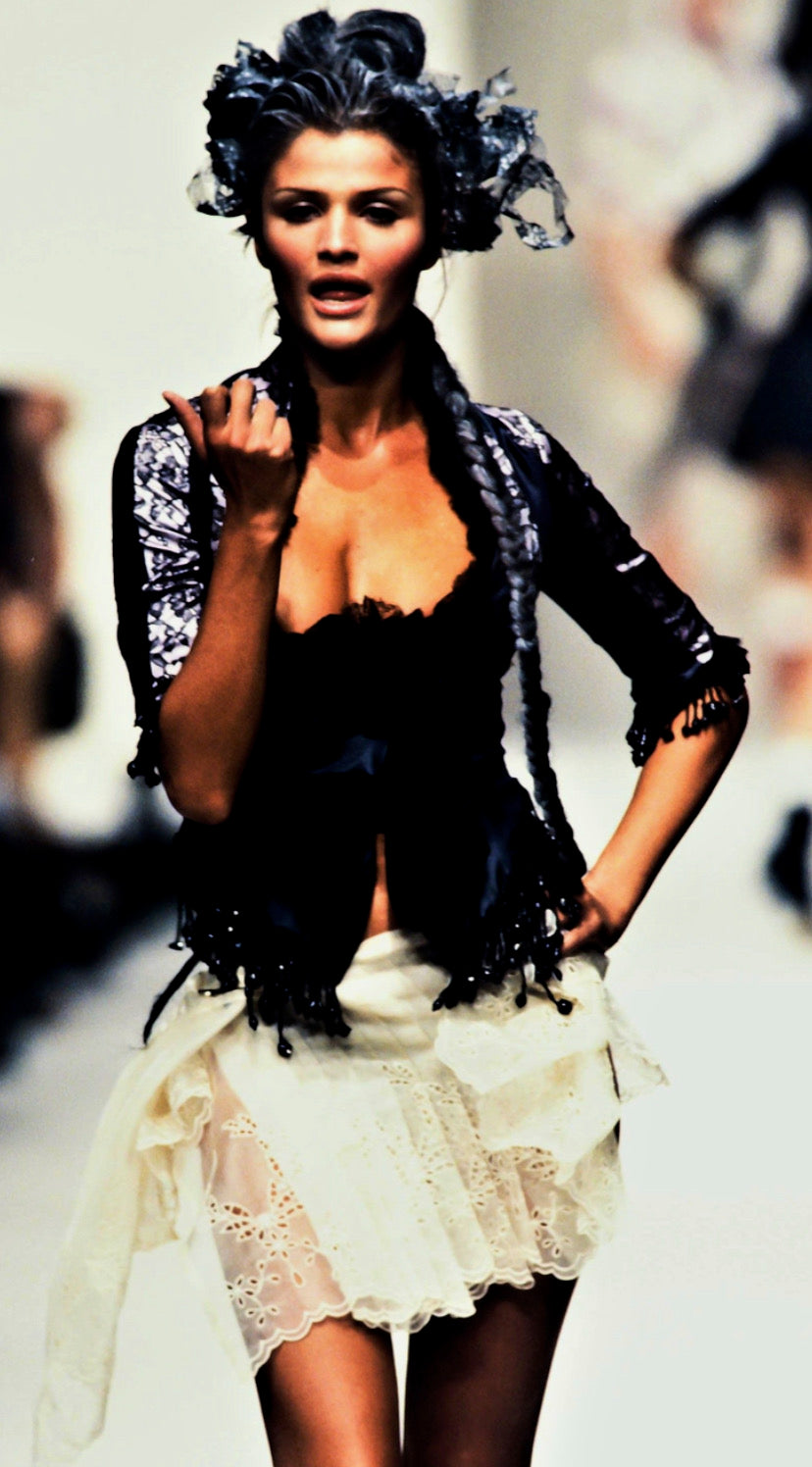 John Galliano Fall 1994 Double Breasted Silk Blazer 40 FR Runway Archive  Iconic