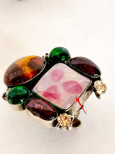 Load image into Gallery viewer, CHANEL GRIPOIX POURED GLASS MULTI COLOURED EARRINGS SPECTACULAR 93
