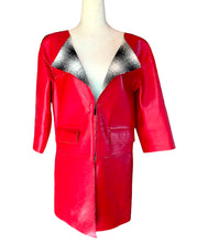 Load image into Gallery viewer, CHANEL FIRE ENGINE RED LAMBSKIN SILK LINED RUNWAY JACKET 2013 SPRING
