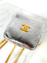 Load image into Gallery viewer, CHANEL MICRO MINI METALLIC SILVER LAMBSKIN VINTAGE BAG NEW WITH TAGS
