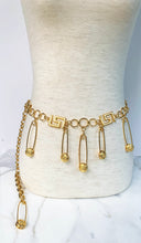 Load image into Gallery viewer, SAFETY PIN BELT NECKLACE 1990s
