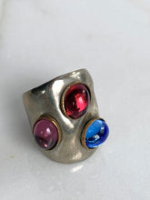 Load image into Gallery viewer, FABRICE PARIS RING JEWELRY CABOCHON STONES VINTAGE 1980s
